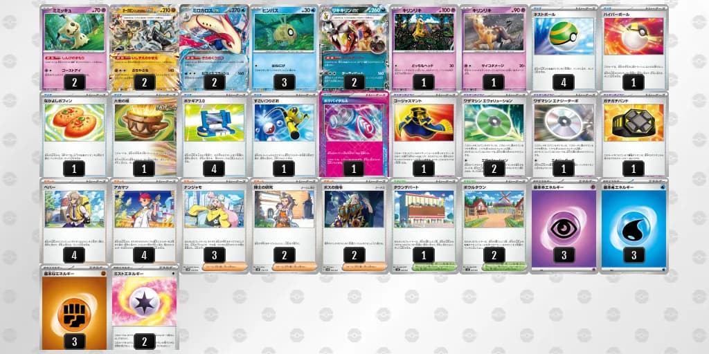 CL2025福岡マスターリーグベスト8入賞ミロカロスexデッキ-w80