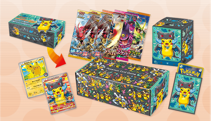 ポンチョを着たピカチュウ(リザードンX)-w80