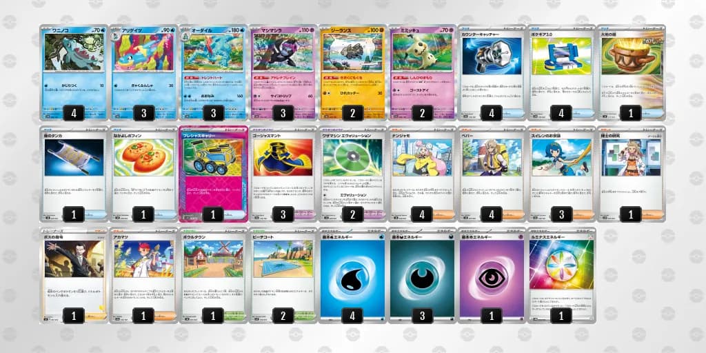 2/11 シティリーグ大阪優勝オーダイルデッキレシピ-w80